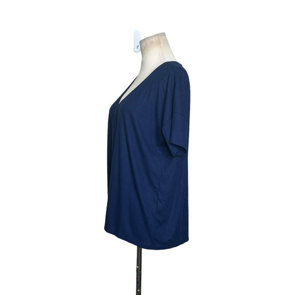 Forever 21 blue v neck short sleeves knit top size Small - Picture 5 of 6